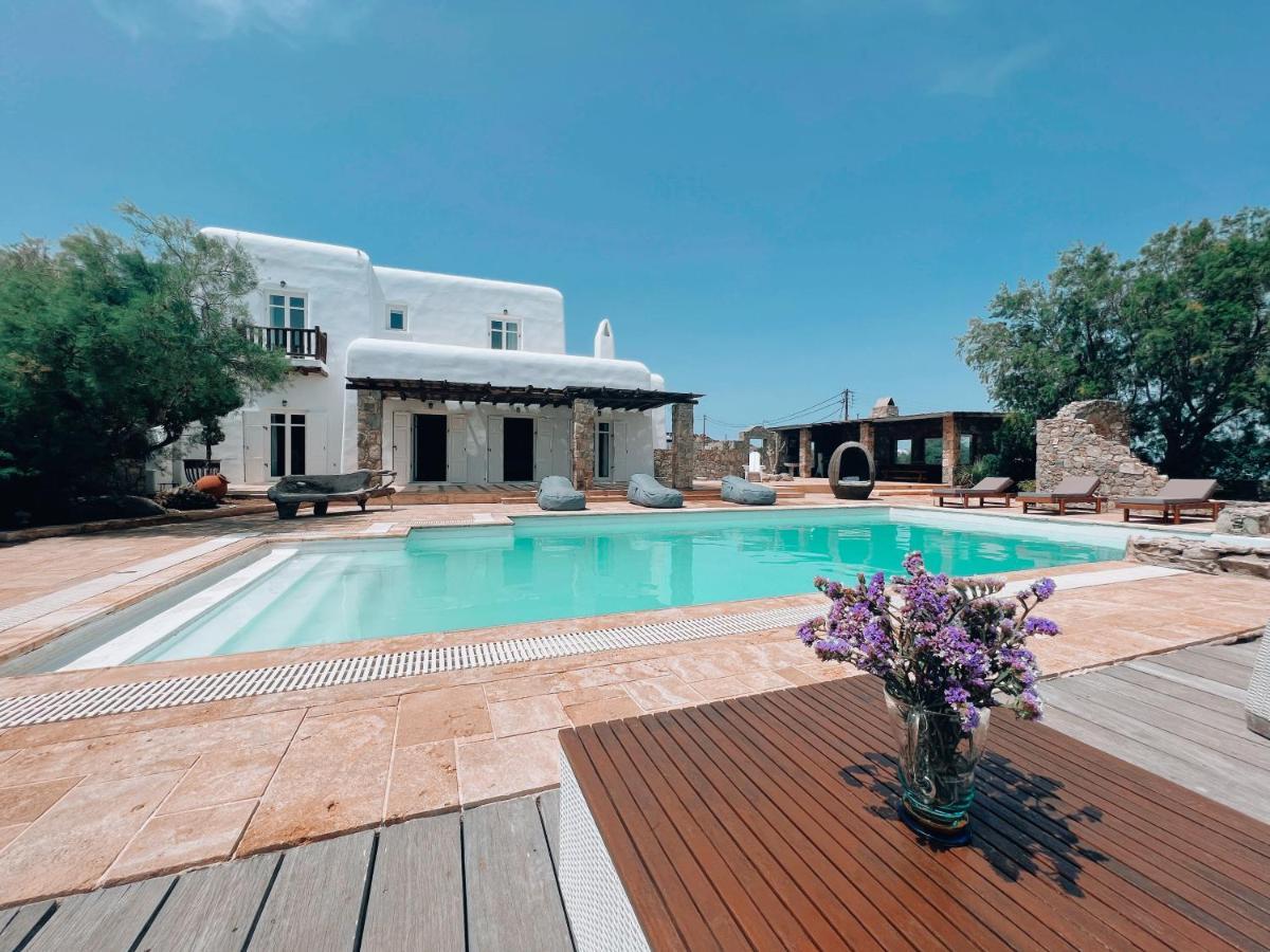 Dreamy Boho 5Bed Villa With Pool And Ocean View Mykonos Town Экстерьер фото