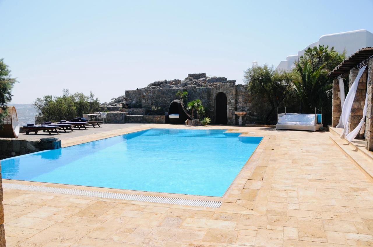 Dreamy Boho 5Bed Villa With Pool And Ocean View Mykonos Town Экстерьер фото