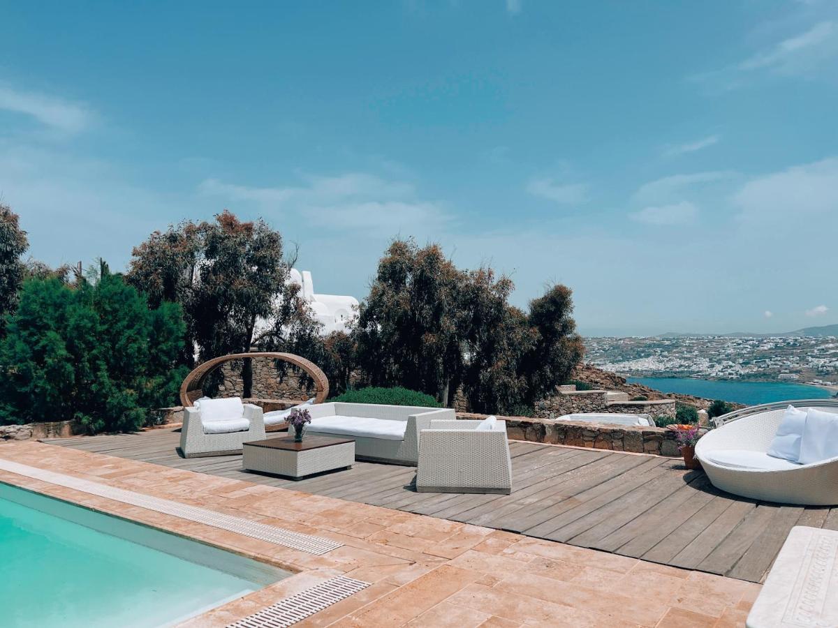 Dreamy Boho 5Bed Villa With Pool And Ocean View Mykonos Town Экстерьер фото