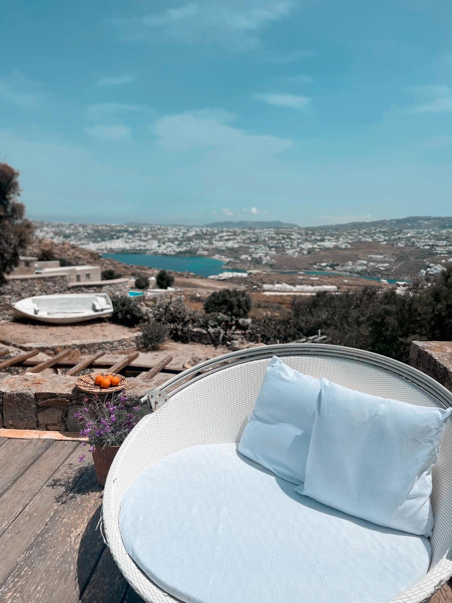 Dreamy Boho 5Bed Villa With Pool And Ocean View Mykonos Town Экстерьер фото